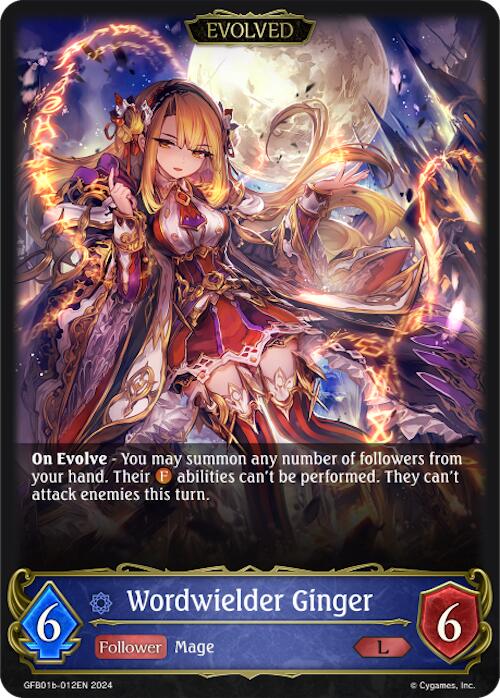 Worldwielder Ginger (Evolved) (GFB01b-012EN) [Gloryfinder Bundle 01: Guide to Glory] - Bushiroad - Card Brawlers | Quebec | Canada |