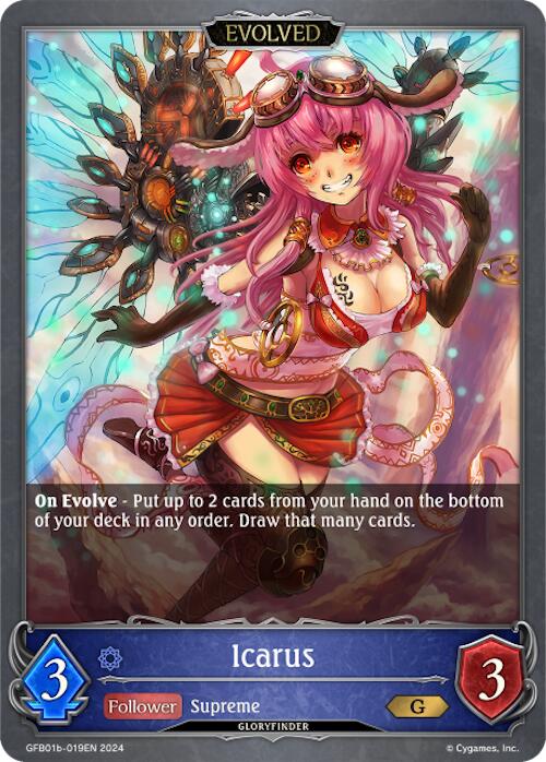Icarus (Evolved) (GFB01b-019EN) [Gloryfinder Bundle 01: Guide to Glory] - Bushiroad - Card Brawlers | Quebec | Canada |