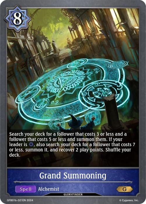 Grand Summoning (GFB01b-021EN) [Gloryfinder Bundle 01: Guide to Glory] - Bushiroad - Card Brawlers | Quebec | Canada |