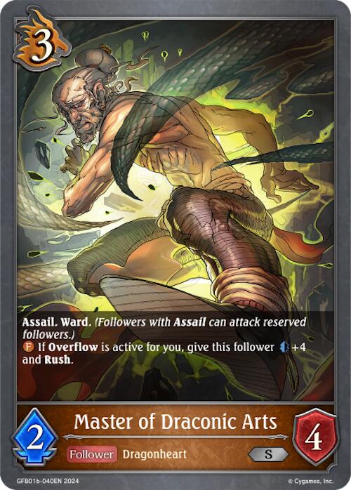 Master of Draconic Arts (GFB01b-040EN) [Gloryfinder Bundle 01: Guide to Glory] - Bushiroad - Card Brawlers | Quebec | Canada |