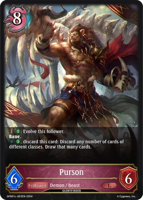 Purson (GFB01c-003EN) [Gloryfinder Bundle 01: Guide to Glory] - Bushiroad - Card Brawlers | Quebec | Canada |