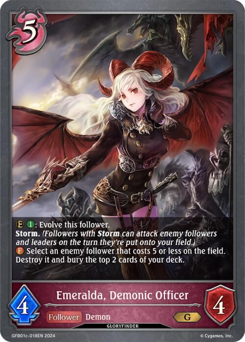 Emeralda, Demonic Officer (GFB01c-018EN) [Gloryfinder Bundle 01: Guide to Glory] - Bushiroad - Card Brawlers | Quebec | Canada |