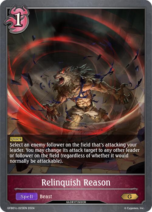 Relinquish Reason (GFB01c-023EN) [Gloryfinder Bundle 01: Guide to Glory] - Bushiroad - Card Brawlers | Quebec | Canada |