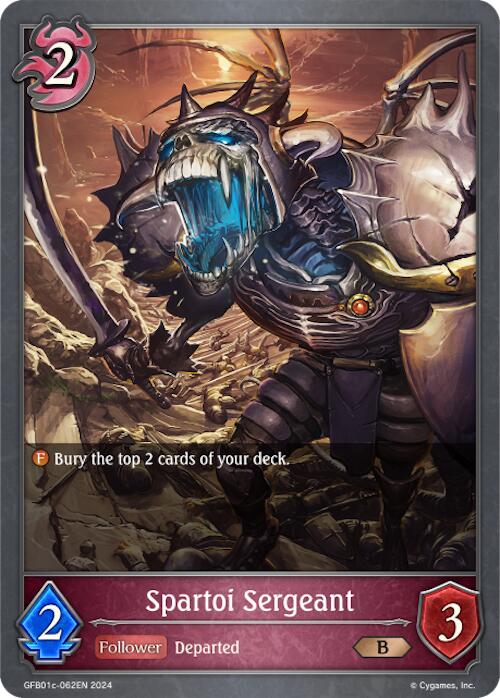 Spartoi Sergeant (GFB01c-062EN) [Gloryfinder Bundle 01: Guide to Glory] - Bushiroad - Card Brawlers | Quebec | Canada |