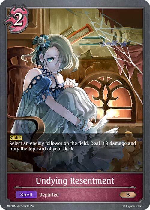 Undying Resentment (GFB01c-065EN) [Gloryfinder Bundle 01: Guide to Glory] - Bushiroad - Card Brawlers | Quebec | Canada |