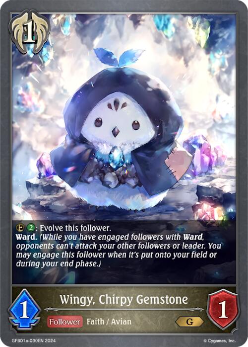 Wingy, Chirpy Gemstone (GFB01a-030EN) [Gloryfinder Bundle 01: Guide to Glory] - Bushiroad - Card Brawlers | Quebec | Canada |