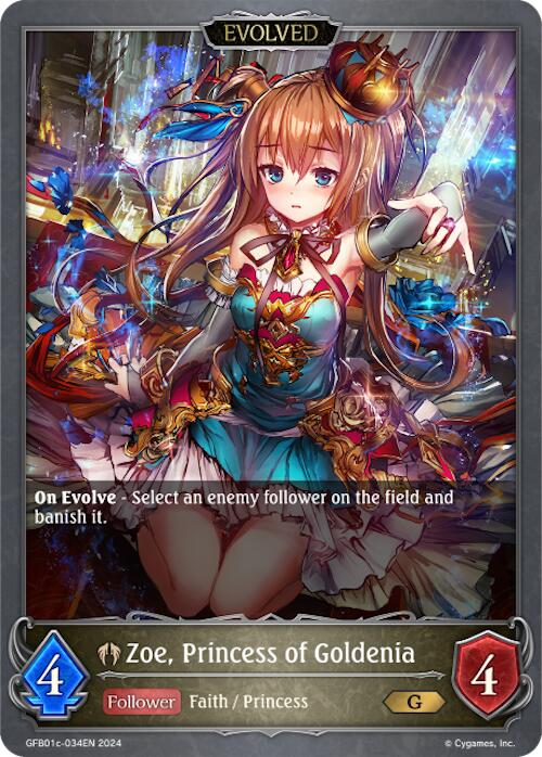Zoe, Princess of Goldenia (Evolved) (GFB01c-034EN) [Gloryfinder Bundle 01: Guide to Glory] - Bushiroad - Card Brawlers | Quebec | Canada |