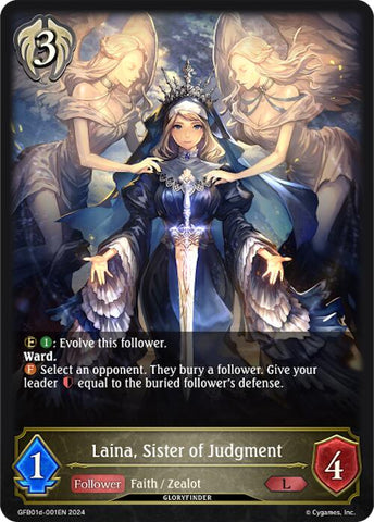 Laina, Sister of Judgment (GFB01d-001EN) [GFB01: Gloryfinder Bundle 01: Guide to Glory]