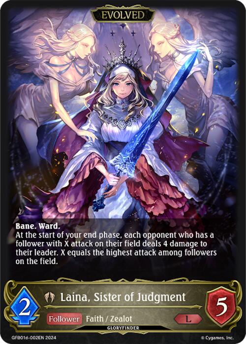 Laina, Sister of Judgment (Evolved) (GFB01d-002EN) [Gloryfinder Bundle 01: Guide to Glory] - Bushiroad - Card Brawlers | Quebec | Canada |