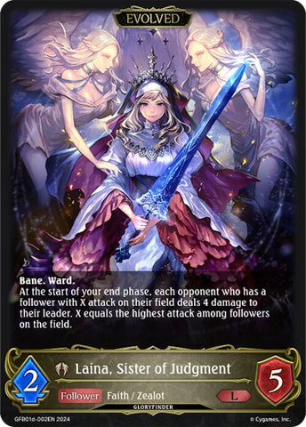 Laina, Sister of Judgment (Evolved) (GFB01d-002EN) [GFB01: Gloryfinder Bundle 01: Guide to Glory]