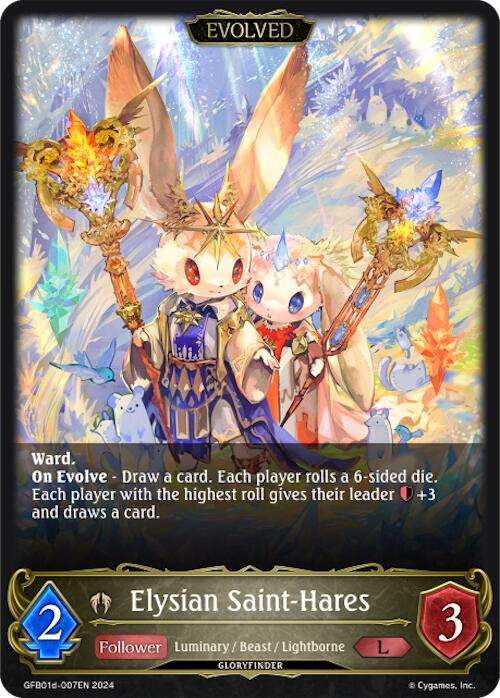 Elysian Saint-Hares (Evolved) (GFB01d-007EN) [Gloryfinder Bundle 01: Guide to Glory] - Bushiroad - Card Brawlers | Quebec | Canada |