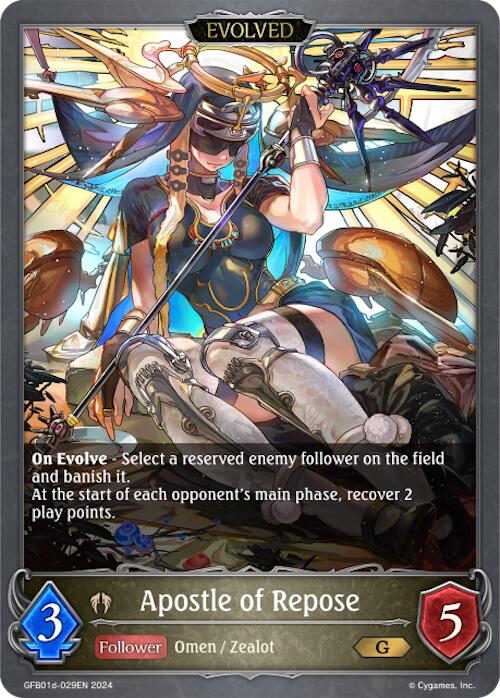 Apostle of Repose (Evolved) (GFB01d-029EN) [Gloryfinder Bundle 01: Guide to Glory] - Bushiroad - Card Brawlers | Quebec | Canada |