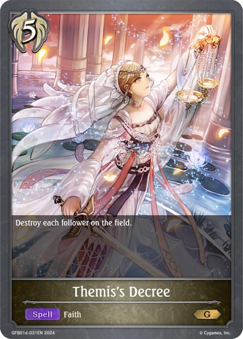 Themis's Decree (GFB01d-031EN) [Gloryfinder Bundle 01: Guide to Glory] - Bushiroad - Card Brawlers | Quebec | Canada |