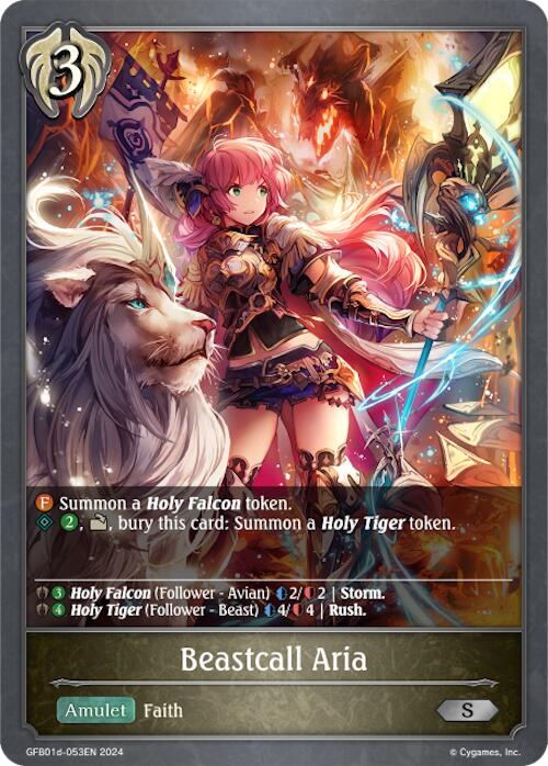 Beastcall Aria (GFB01d-053EN) [Gloryfinder Bundle 01: Guide to Glory] - Bushiroad - Card Brawlers | Quebec | Canada |