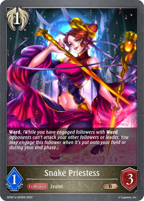 Snake Priestess (GFB01d-063EN) [Gloryfinder Bundle 01: Guide to Glory] - Bushiroad - Card Brawlers | Quebec | Canada |