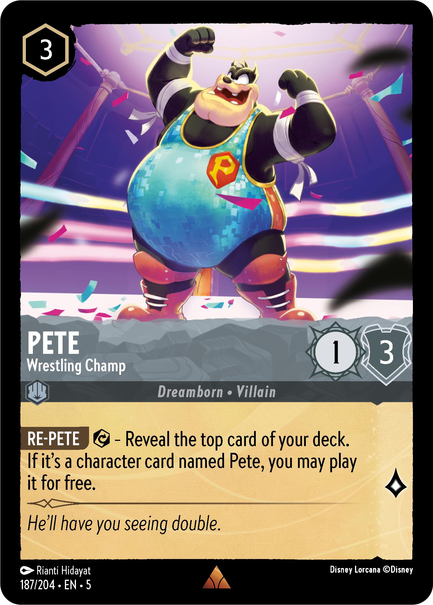 Pete - Wrestling Champ (187/204) [Shimmering Skies] - Disney - Card Brawlers | Quebec | Canada |