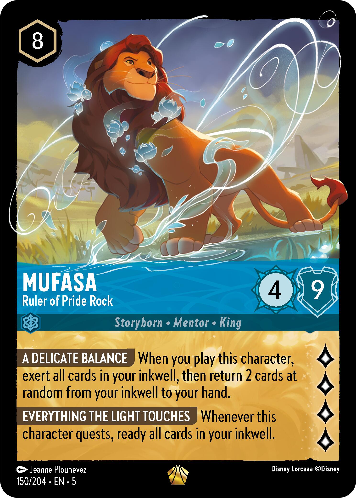 Mufasa - Ruler of Pride Rock (150/204) [Shimmering Skies] - Disney - Card Brawlers | Quebec | Canada |