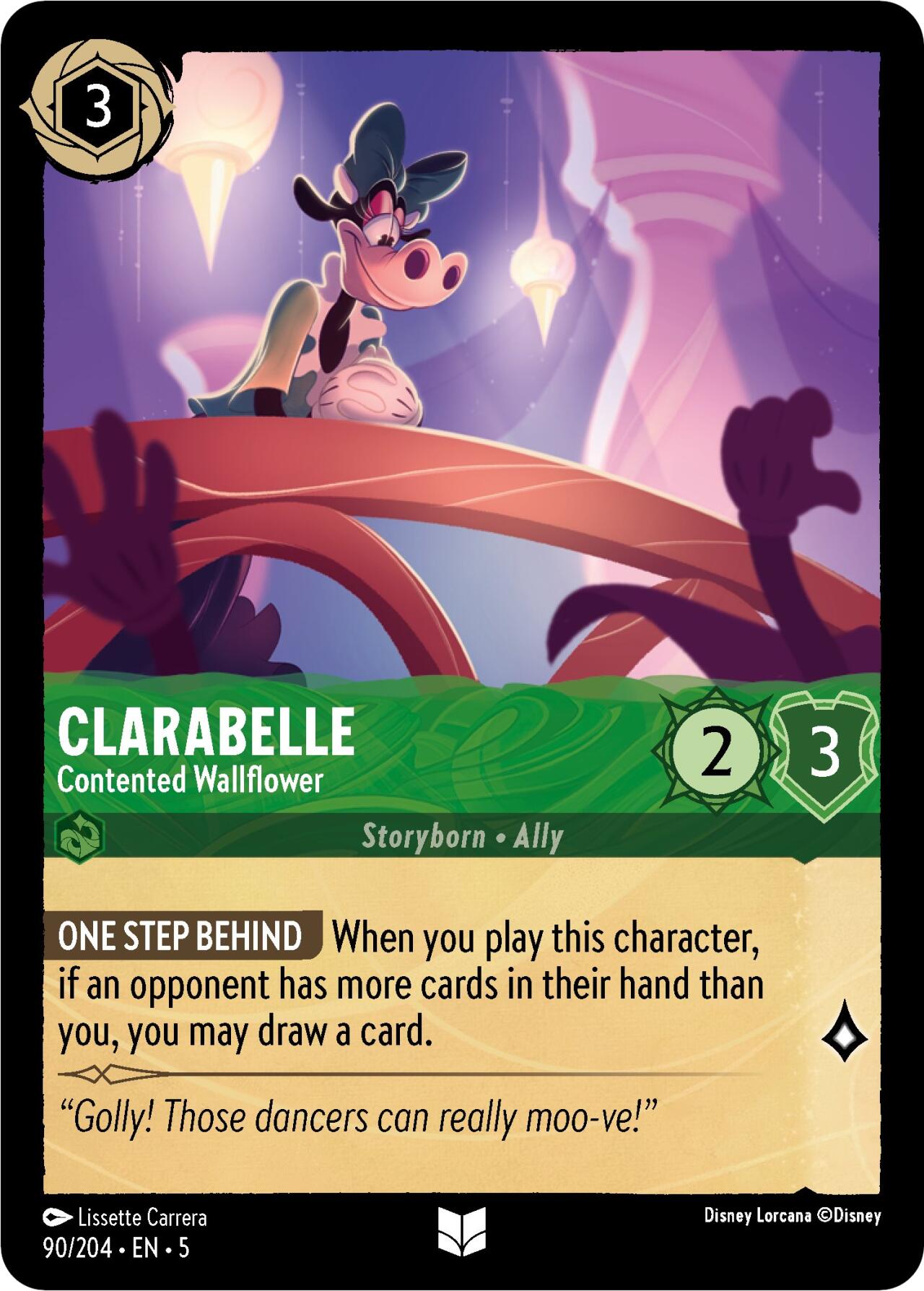 Clarabelle - Contented Wallflower (90/204) [Shimmering Skies] - Disney - Card Brawlers | Quebec | Canada |