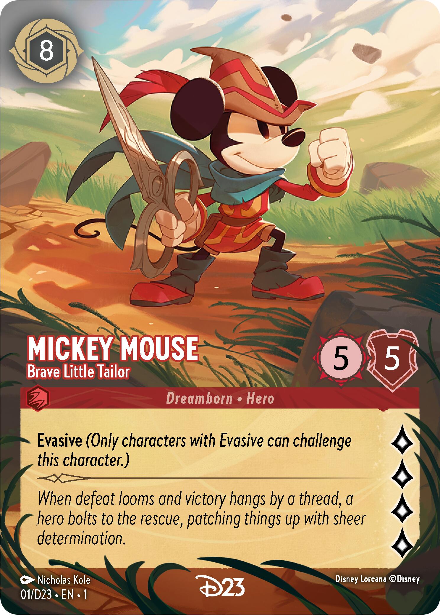 Mickey Mouse - Brave Little Tailor (Extended Art) (1) [D23 Promos] - Disney - Card Brawlers | Quebec | Canada |