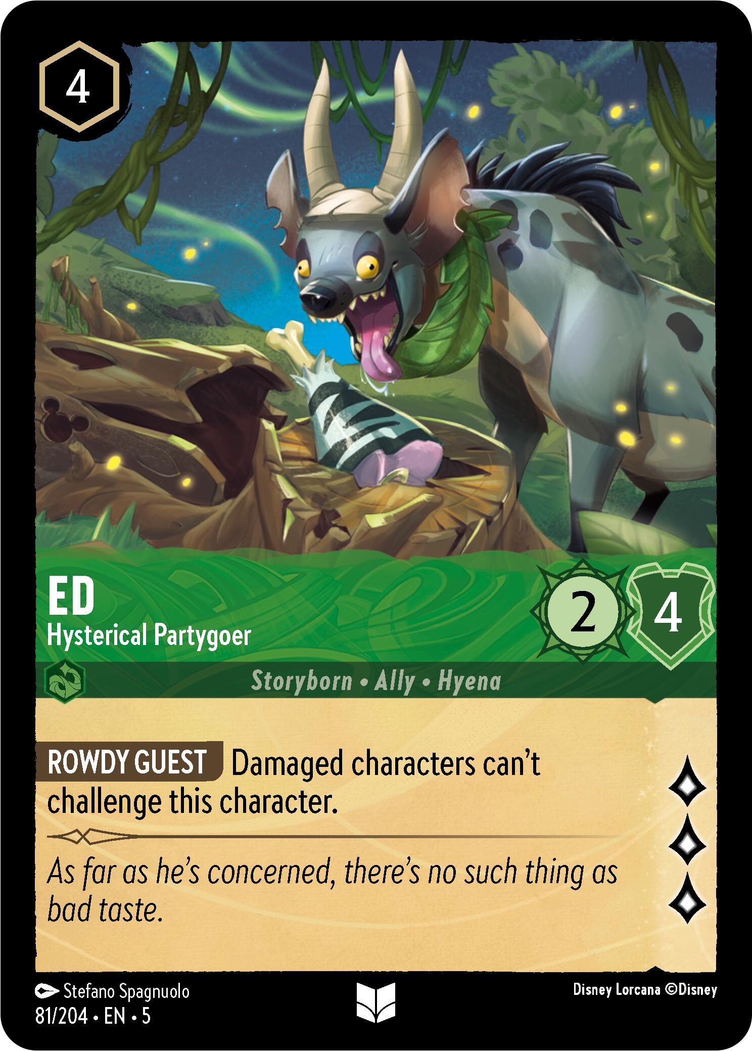 Ed - Hysterical Partygoer (81/204) [Shimmering Skies] - Disney - Card Brawlers | Quebec | Canada |