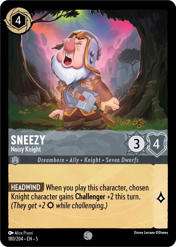 Sneezy - Noisy Knight (180/204) [Shimmering Skies] - Disney - Card Brawlers | Quebec | Canada |