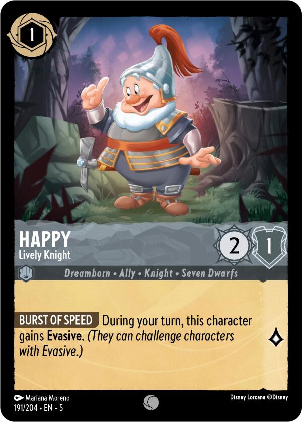 Happy - Lively Knight (191/204) [Shimmering Skies] - Disney - Card Brawlers | Quebec | Canada |