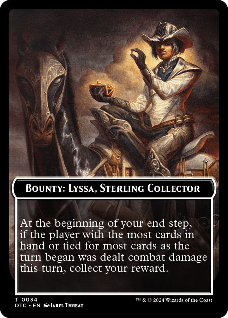 Bounty: Lyssa, Sterling Collector // Bounty Rules Double-Sided Token [Outlaws of Thunder Junction Commander Tokens] - Magic: The Gathering - Card Brawlers | Quebec | Canada |
