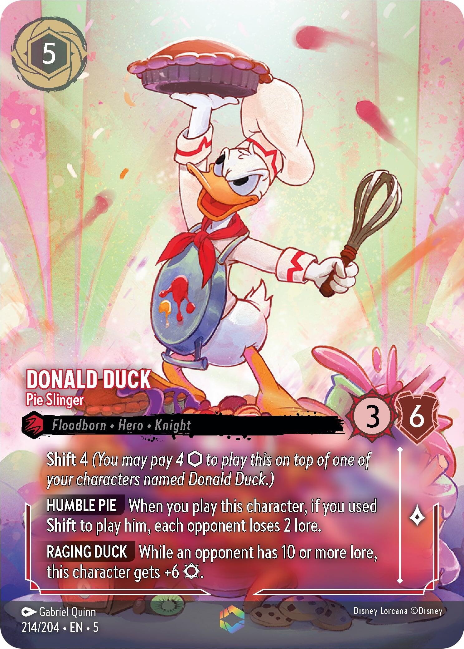 Donald Duck - Pie Slinger (Enchanted) (214/204) [Shimmering Skies] - Disney - Card Brawlers | Quebec | Canada |