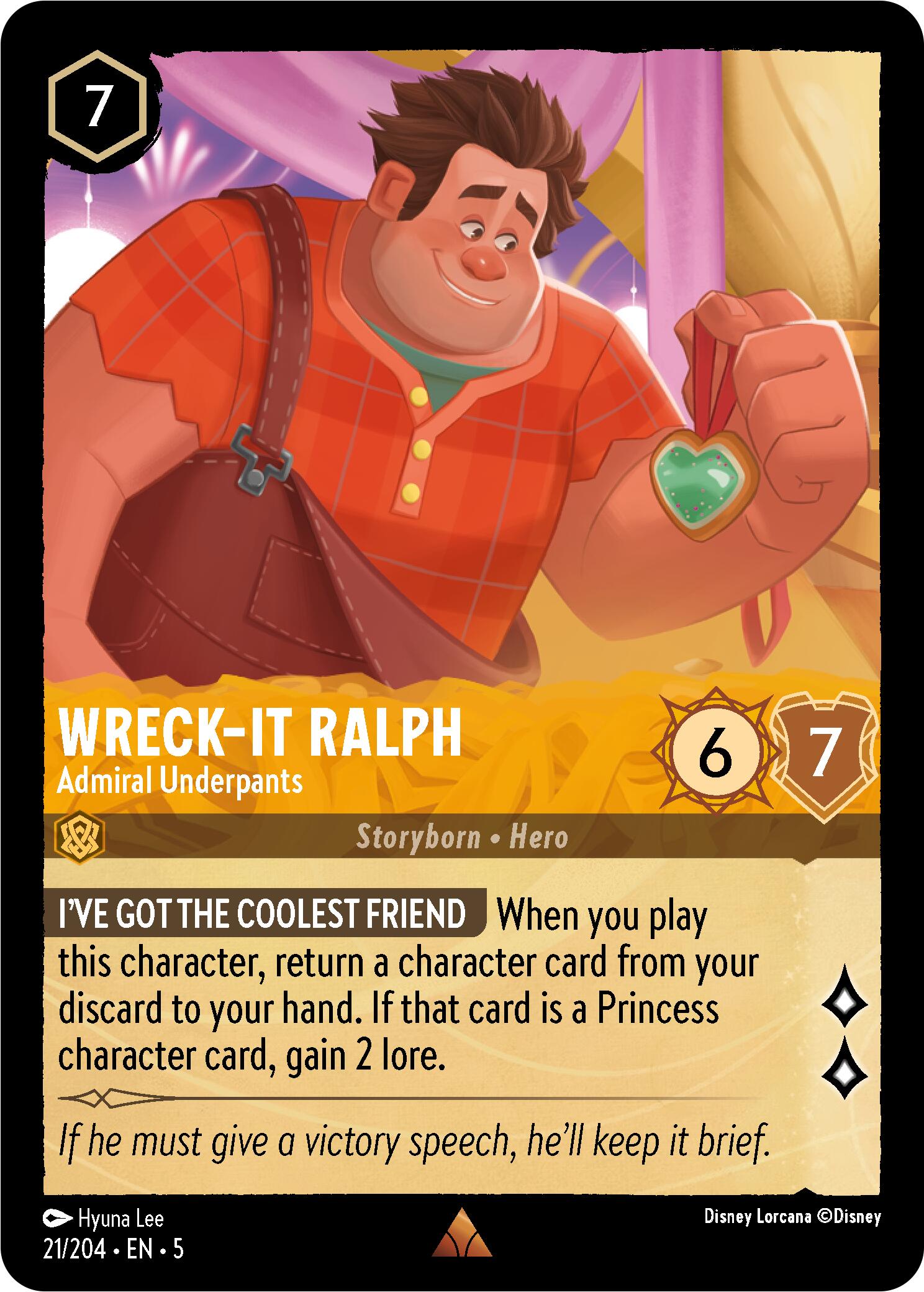 Wreck-It Ralph - Admiral Underpants (21/204) [Shimmering Skies] - Disney - Card Brawlers | Quebec | Canada |