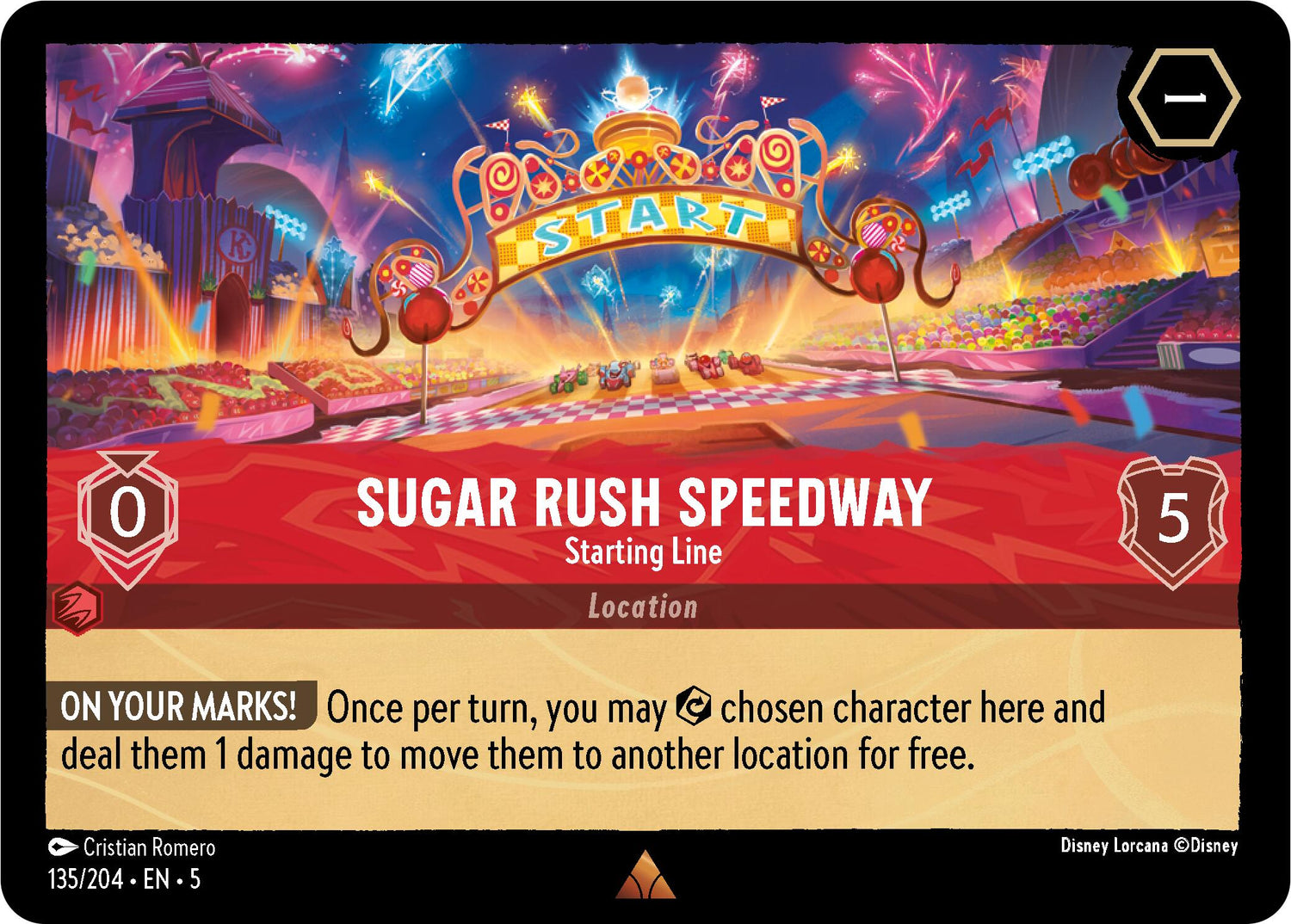 Sugar Rush Speedway - Starting Line (135/204) [Shimmering Skies] - Disney - Card Brawlers | Quebec | Canada |