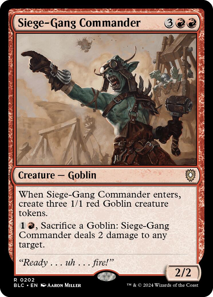 Siege-Gang Commander [Bloomburrow Commander] - Magic: The Gathering - Card Brawlers | Quebec | Canada |