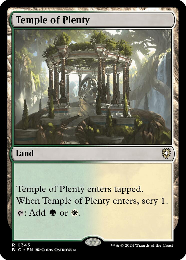 Temple of Plenty [Bloomburrow Commander] - Magic: The Gathering - Card Brawlers | Quebec | Canada |
