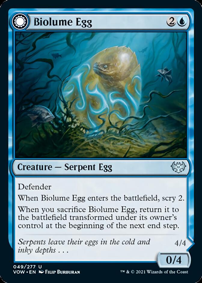 Biolume Egg // Biolume Serpent [Innistrad: Crimson Vow] - Magic: The Gathering - Card Brawlers | Quebec | Canada |