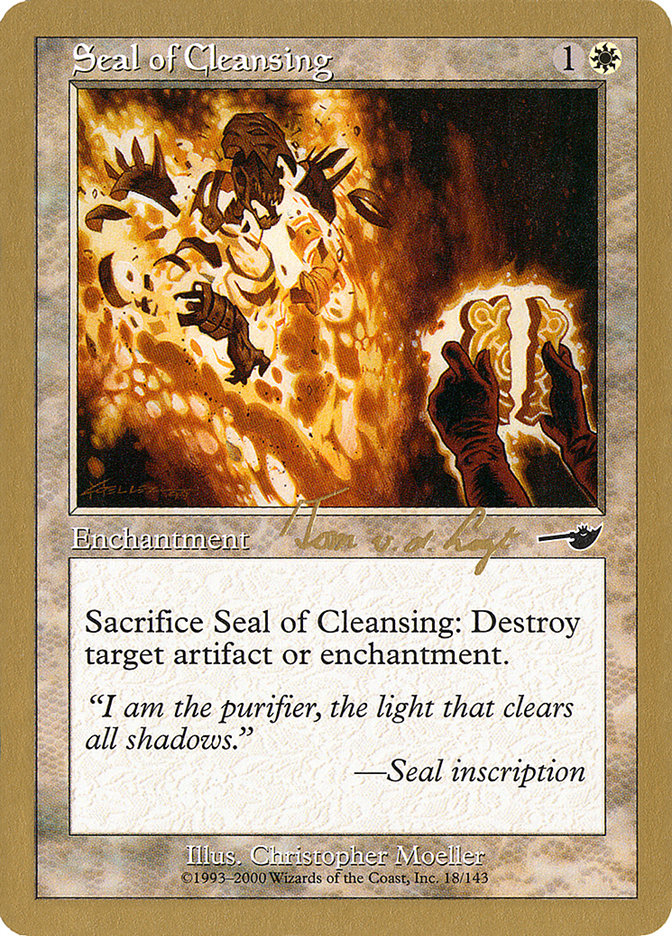 Seal of Cleansing (Tom van de Logt) [World Championship Decks 2000] - Magic: The Gathering - Card Brawlers | Quebec | Canada |