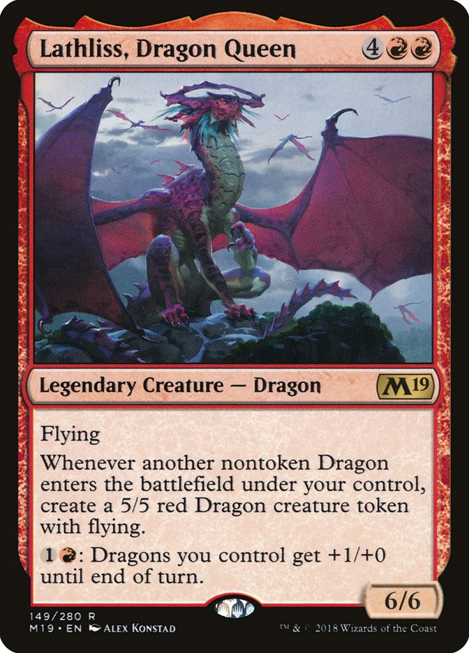 Lathliss, Dragon Queen [Core Set 2019] - Magic: The Gathering - Card Brawlers | Quebec | Canada |