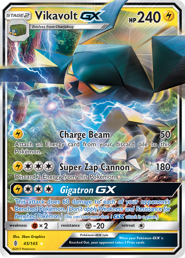 Vikavolt GX (45/145) [Sun & Moon: Guardians Rising] - Pokémon - Card Brawlers | Quebec | Canada |