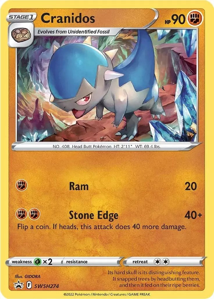 Cranidos (SWSH274) [Sword & Shield: Black Star Promos] - Pokémon - Card Brawlers | Quebec | Canada |