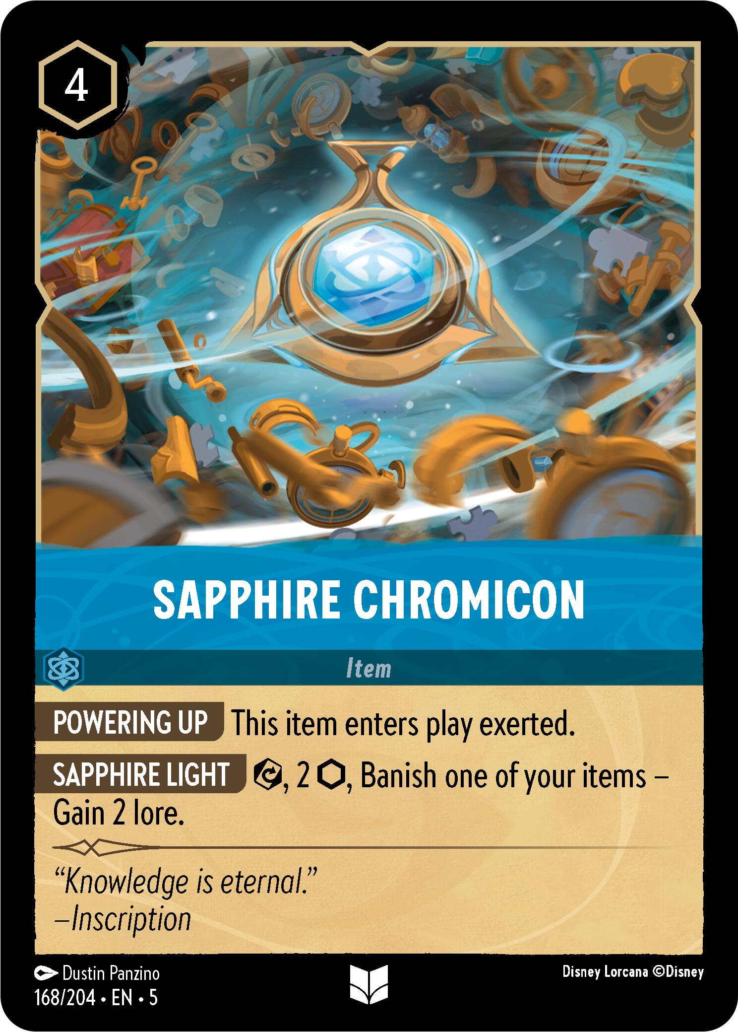 Sapphire Chromicon (168/204) [Shimmering Skies] - Disney - Card Brawlers | Quebec | Canada |