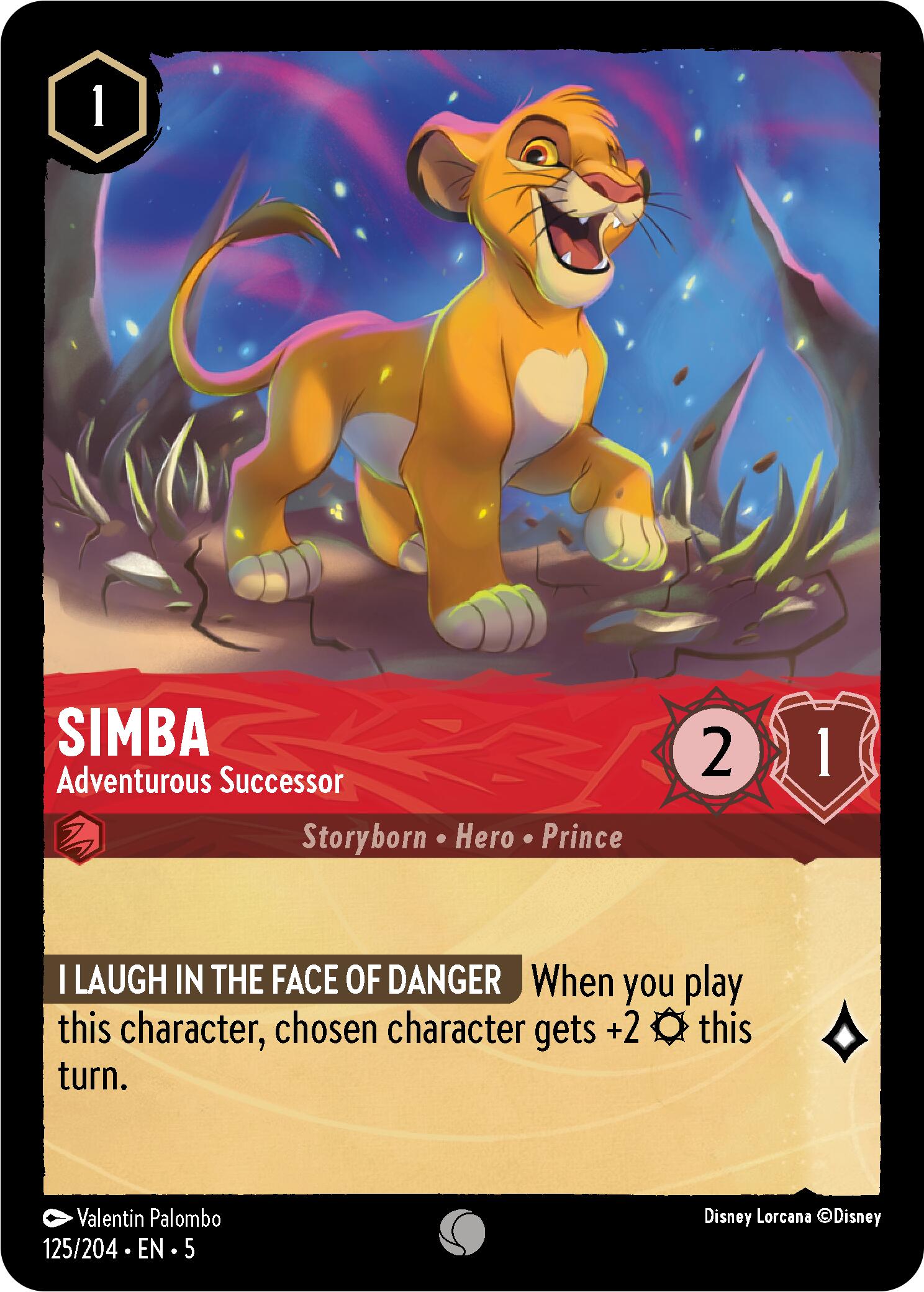 Simba - Adventurous Successor (125/204) [Shimmering Skies] - Disney - Card Brawlers | Quebec | Canada |