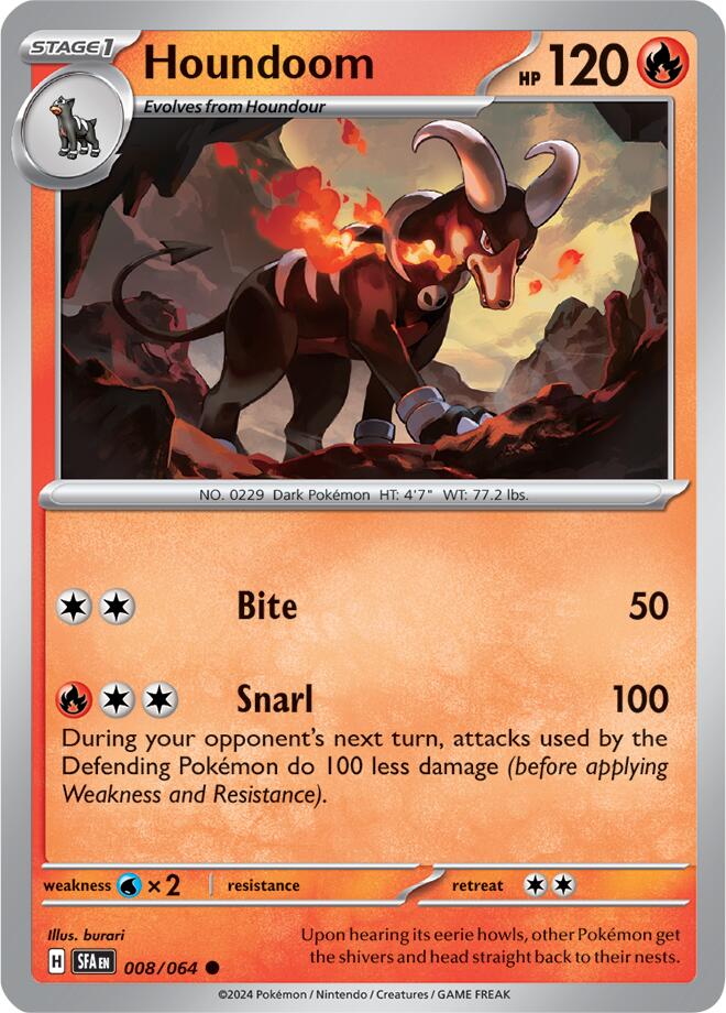 Houndoom (008/064) [Scarlet & Violet: Shrouded Fable] - Pokémon - Card Brawlers | Quebec | Canada |