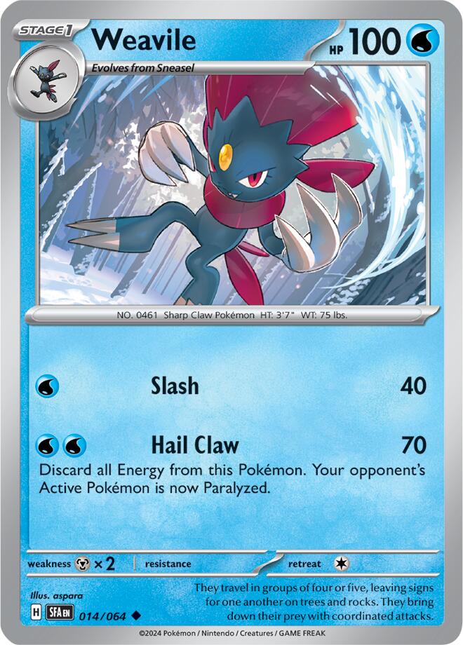 Weavile (014/064) [Scarlet & Violet: Shrouded Fable] - Pokémon - Card Brawlers | Quebec | Canada |