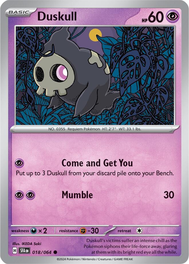 Duskull (018/064) [Scarlet & Violet: Shrouded Fable] - Pokémon - Card Brawlers | Quebec | Canada |