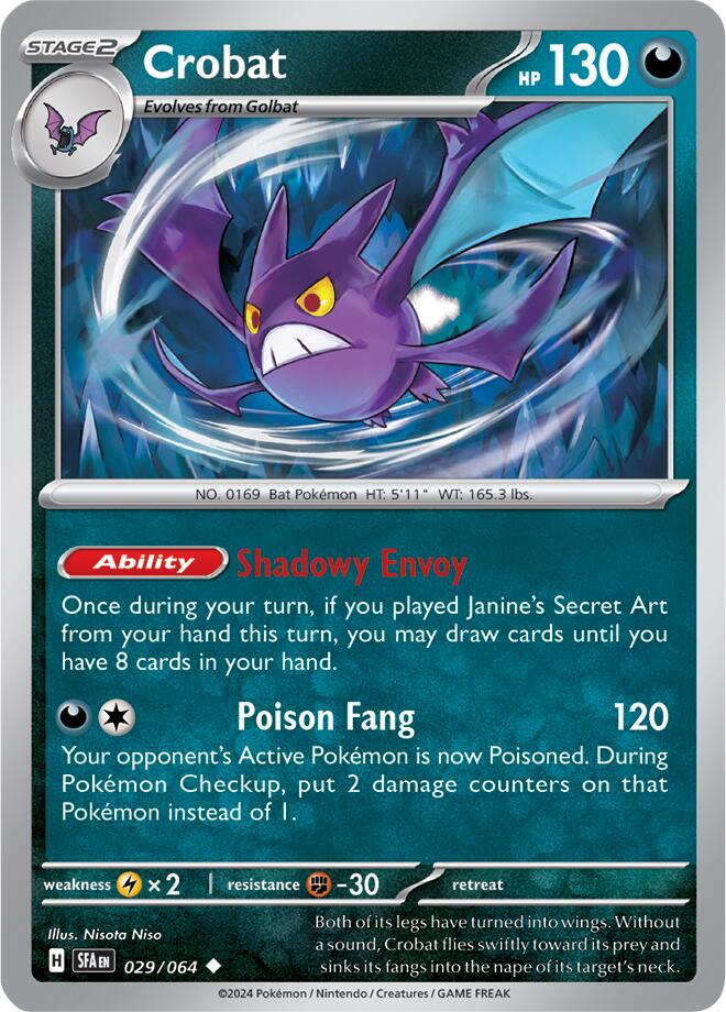 Crobat (029/064) [Scarlet & Violet: Shrouded Fable] - Pokémon - Card Brawlers | Quebec | Canada |
