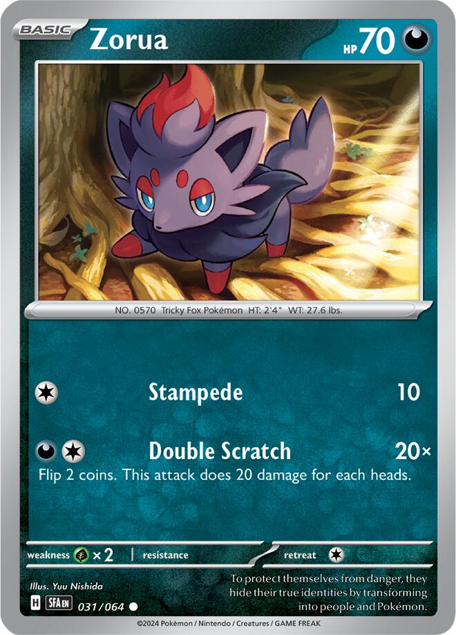 Zorua (031/064) [Scarlet & Violet: Shrouded Fable] - Pokémon - Card Brawlers | Quebec | Canada |