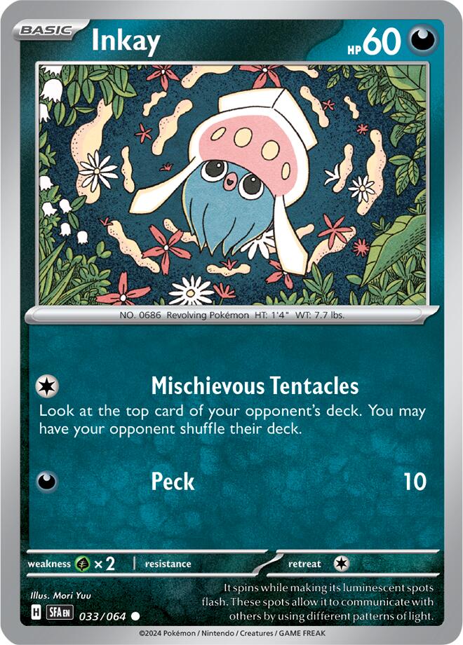 Inkay (033/064) [Scarlet & Violet: Shrouded Fable] - Pokémon - Card Brawlers | Quebec | Canada |