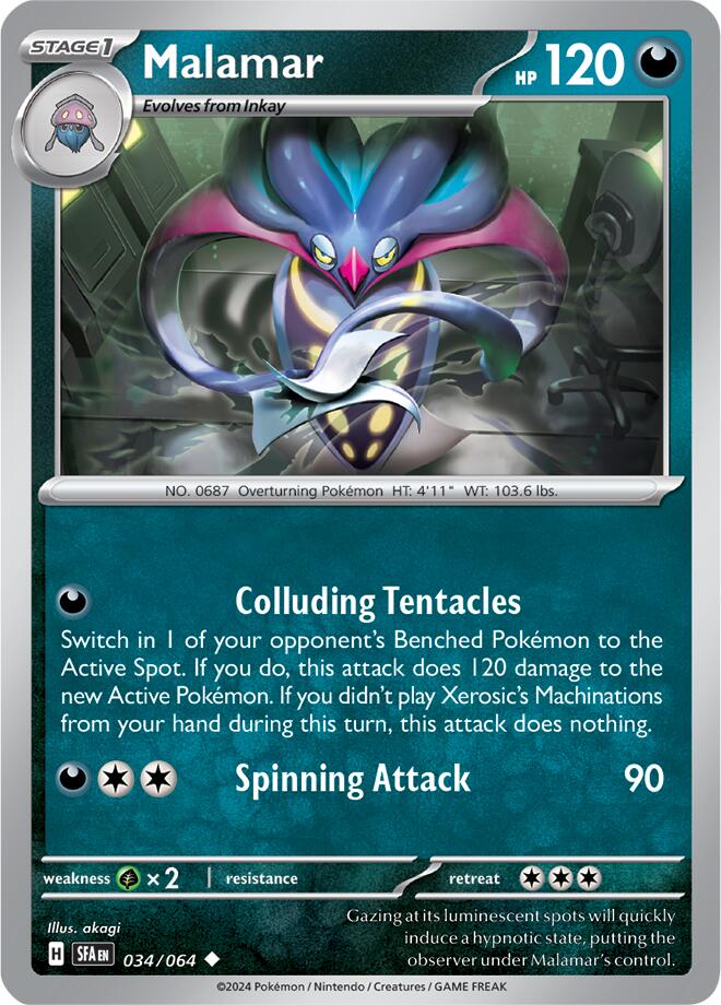 Malamar (034/064) [Scarlet & Violet: Shrouded Fable] - Pokémon - Card Brawlers | Quebec | Canada |