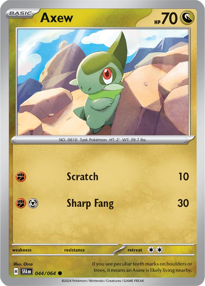 Axew (044/064) [Scarlet & Violet: Shrouded Fable] - Pokémon - Card Brawlers | Quebec | Canada |