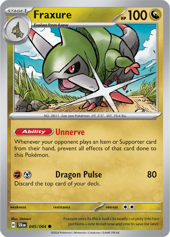 Fraxure (045/064) [Scarlet & Violet: Shrouded Fable] - Pokémon - Card Brawlers | Quebec | Canada |
