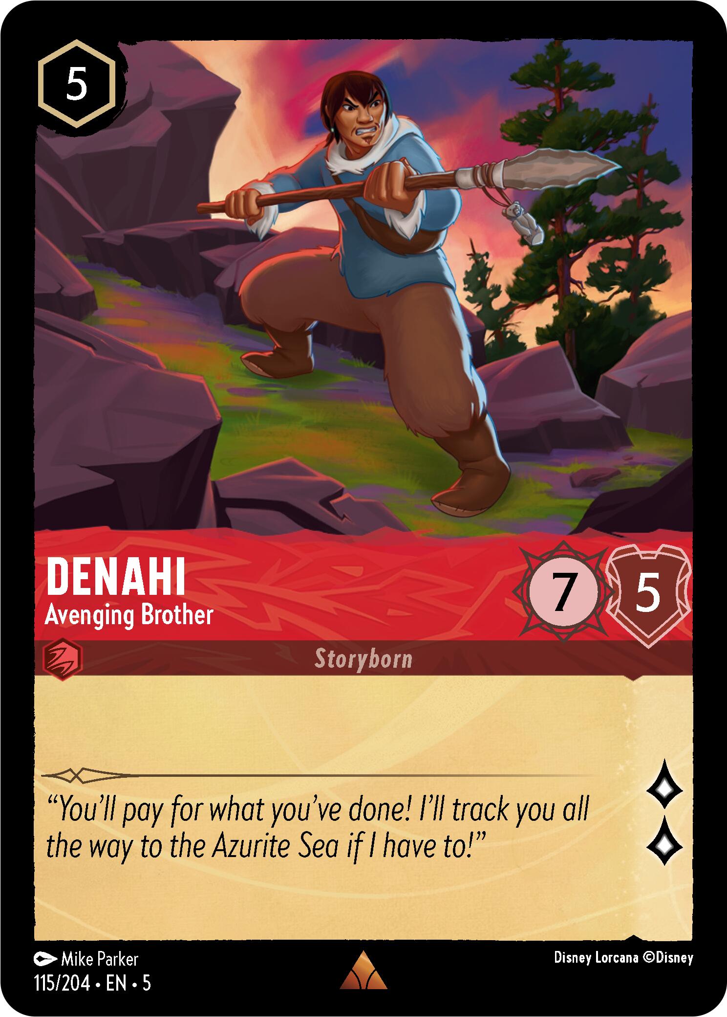 Denahi - Avenging Brother (115/204) [Shimmering Skies] - Disney - Card Brawlers | Quebec | Canada |