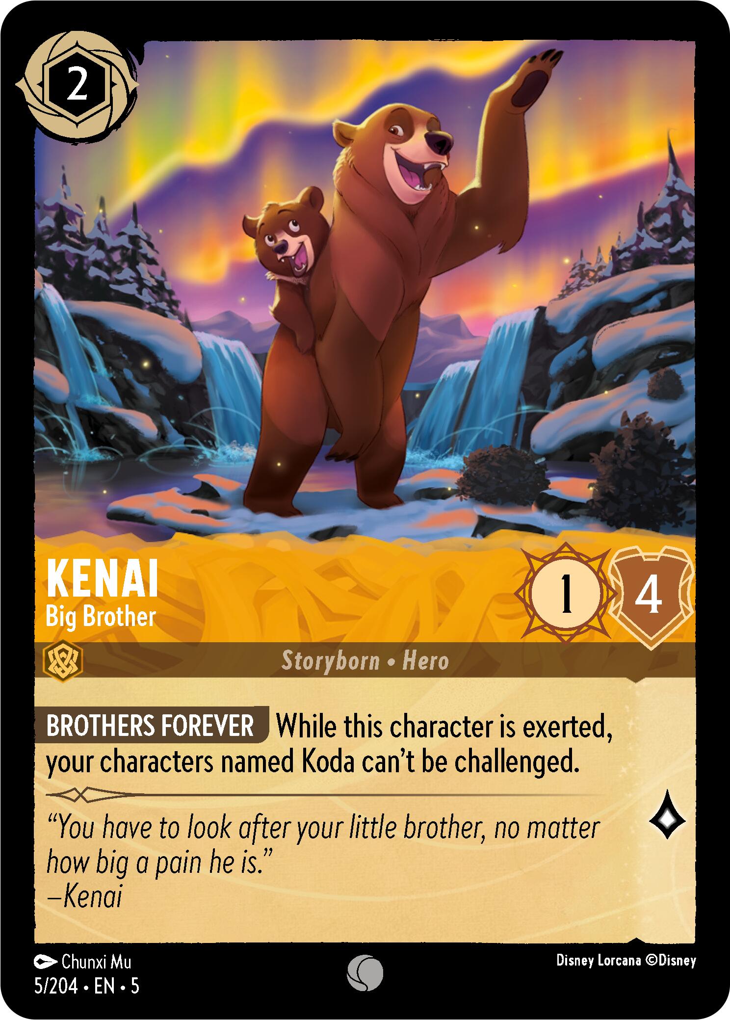 Kenai - Big Brother (5/204) [Shimmering Skies] - Disney - Card Brawlers | Quebec | Canada |
